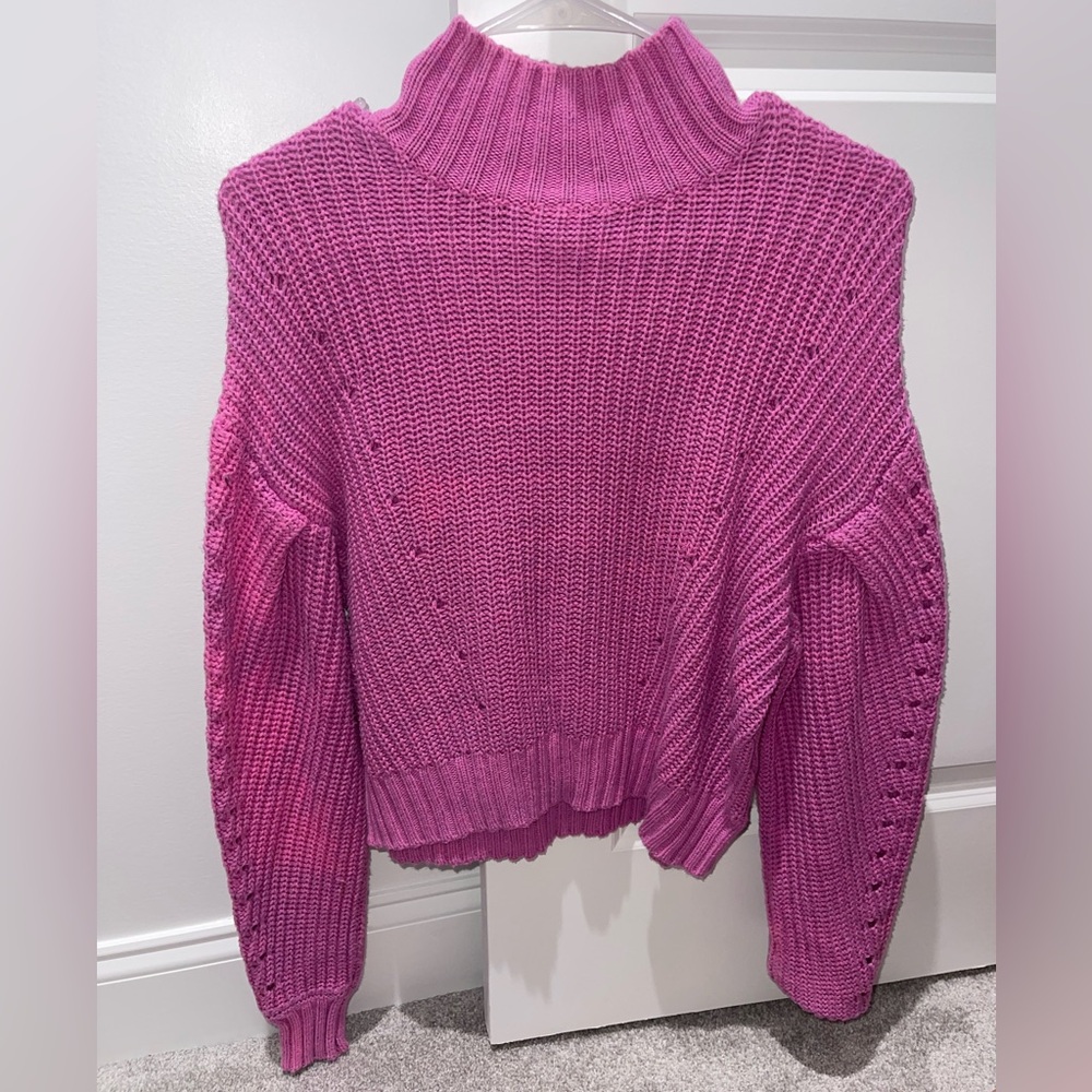Women's Pink Turtleneck Sweater